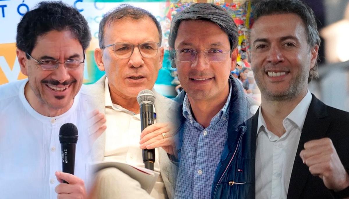 Iván Cepeda, Roy Barreras, Camilo Romero y Daniel Quintero.