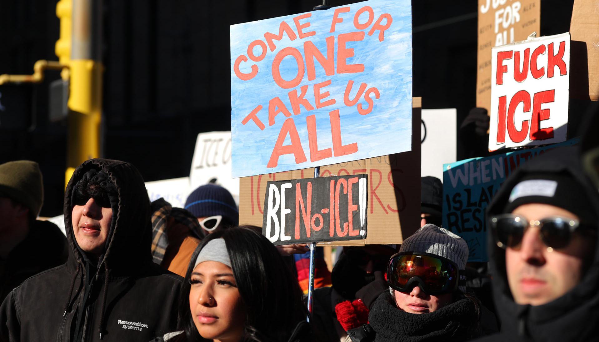 Protestas en Mineápolis contra el ICE.