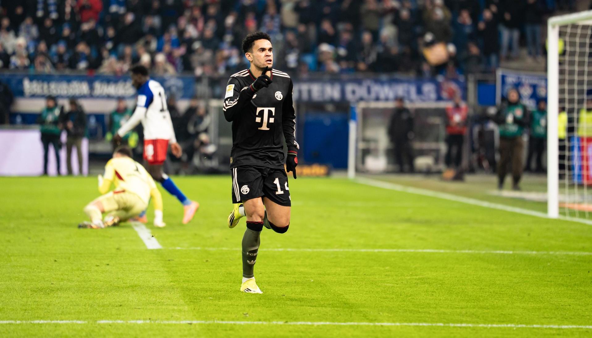 Luis Díaz celebrando su gol.