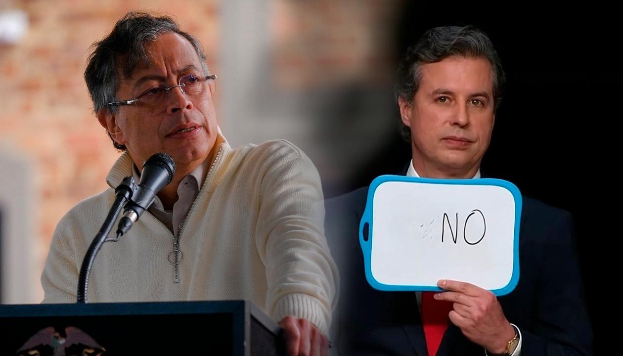 Presidente Gustavo Petro y Juan Manuel Galán, precandidato presidencial.