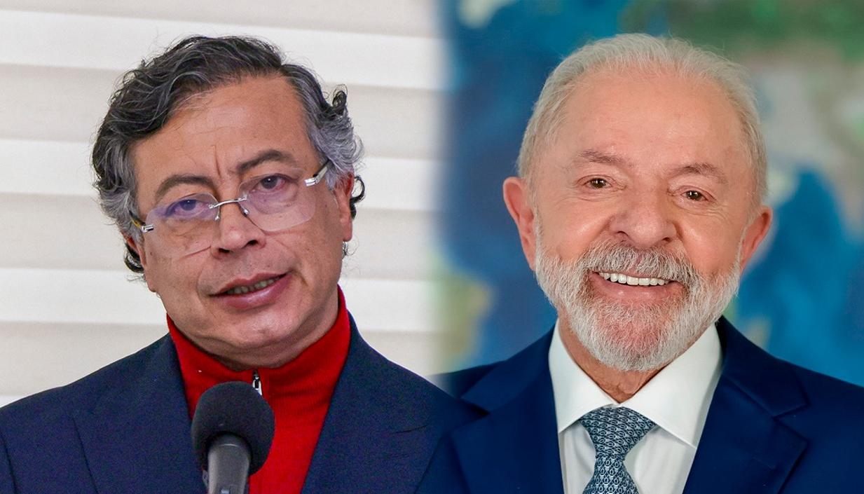 Gustavo Petro y Luiz Inácio Lula da Silva, presidentes de Colombia y Brasil.