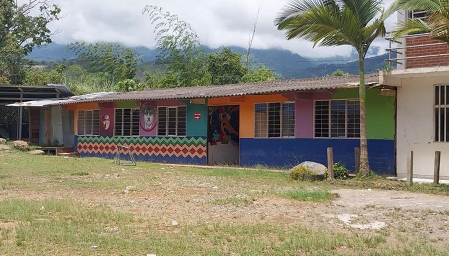 Colegio en El Plateado, en el Cauca. 