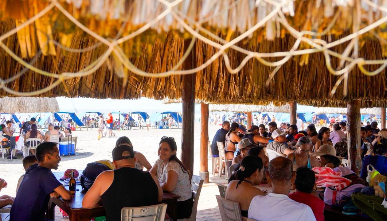 Visitantes de las playas en Atlántico. 