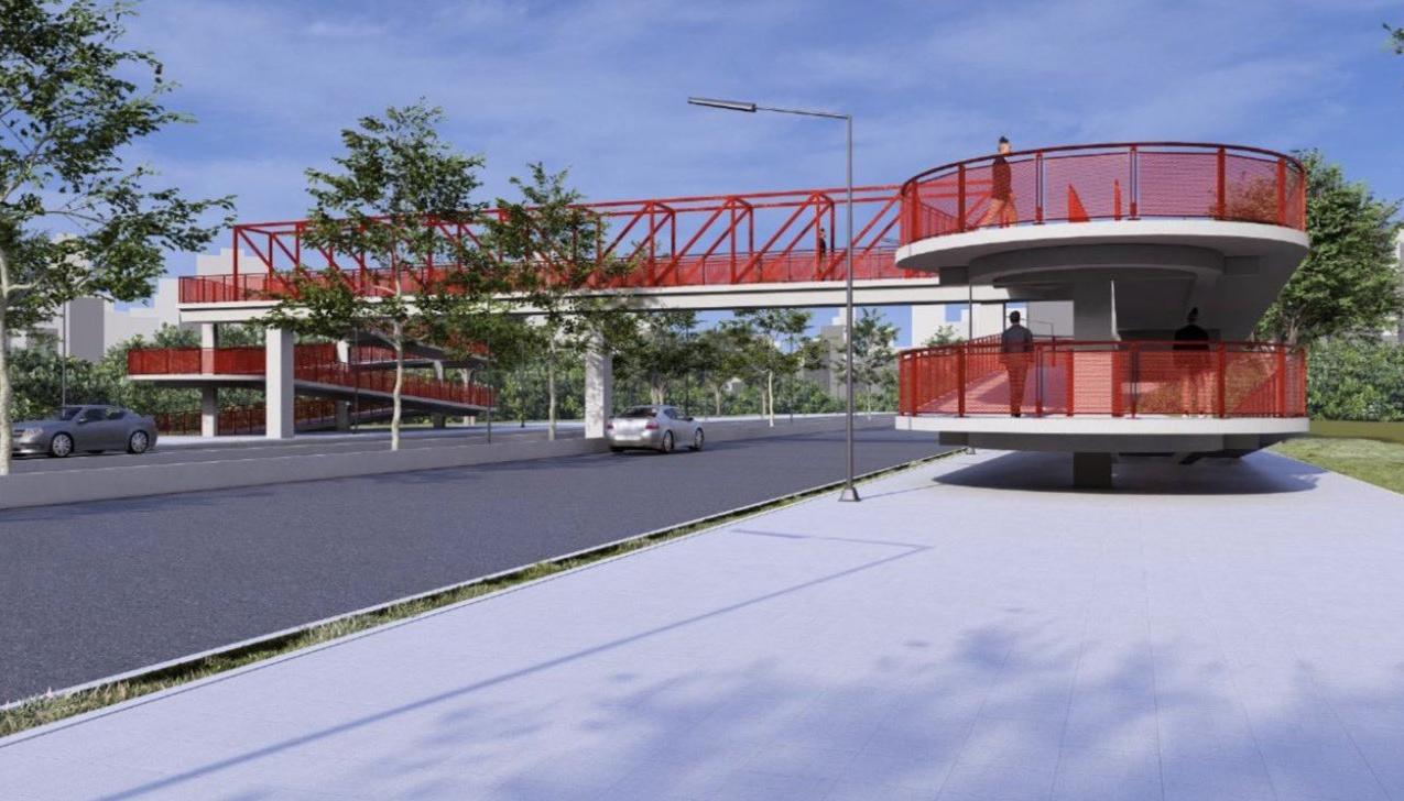 Diseño del puente peatonal de la calle 30. 