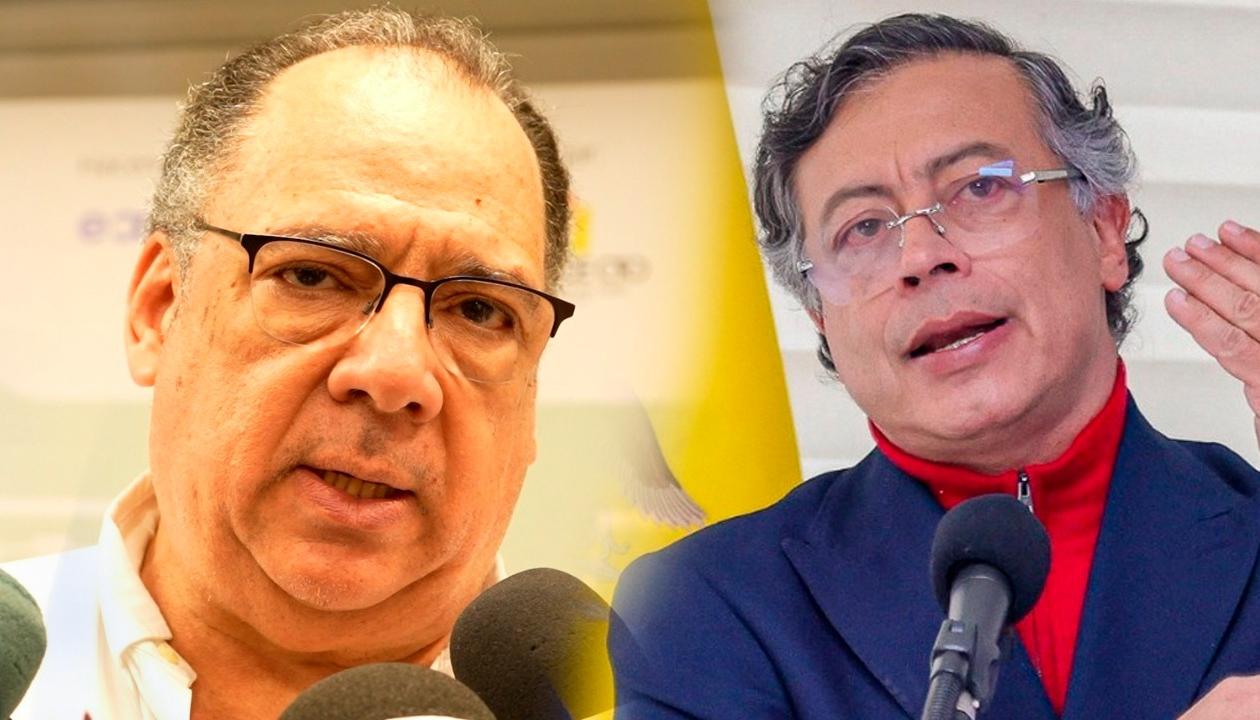 Jorge Segebre, presidente de Camacol Atlántico, y Gustavo Petro, presidente de Colombia.