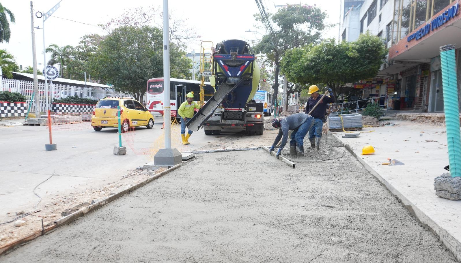 Trabajos en la calle 72 entre 54 y 60.