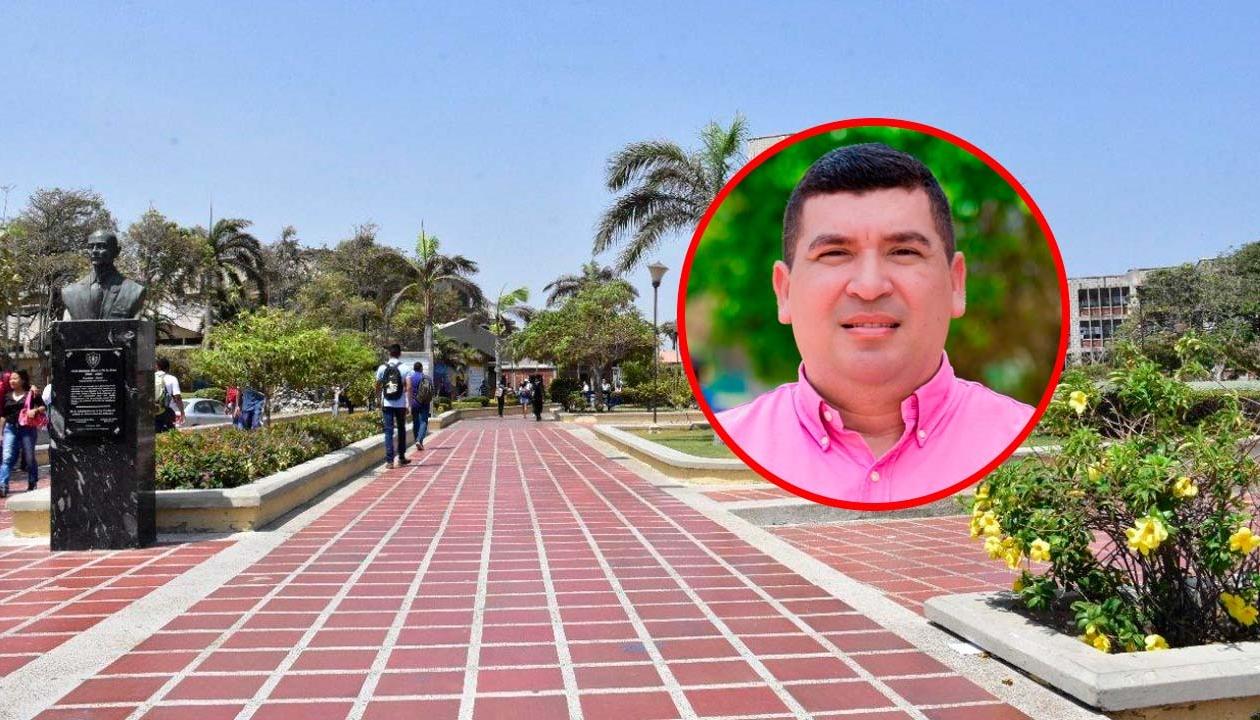 Universidad del Atlántico y Salomón Mejía (círculo).