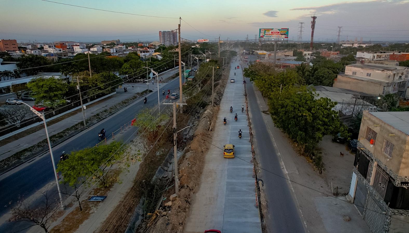 Panorámica de la avenida Circunvalar, en Soledad. 