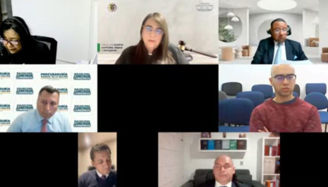 Aspecto de la Audiencia a Juan Carlos Suárez Ortiz y Ricardo Rafael González Castro