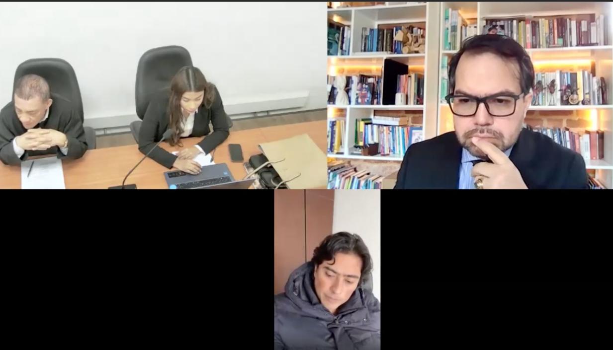 Aspecto de la audiencia de este lunes. 