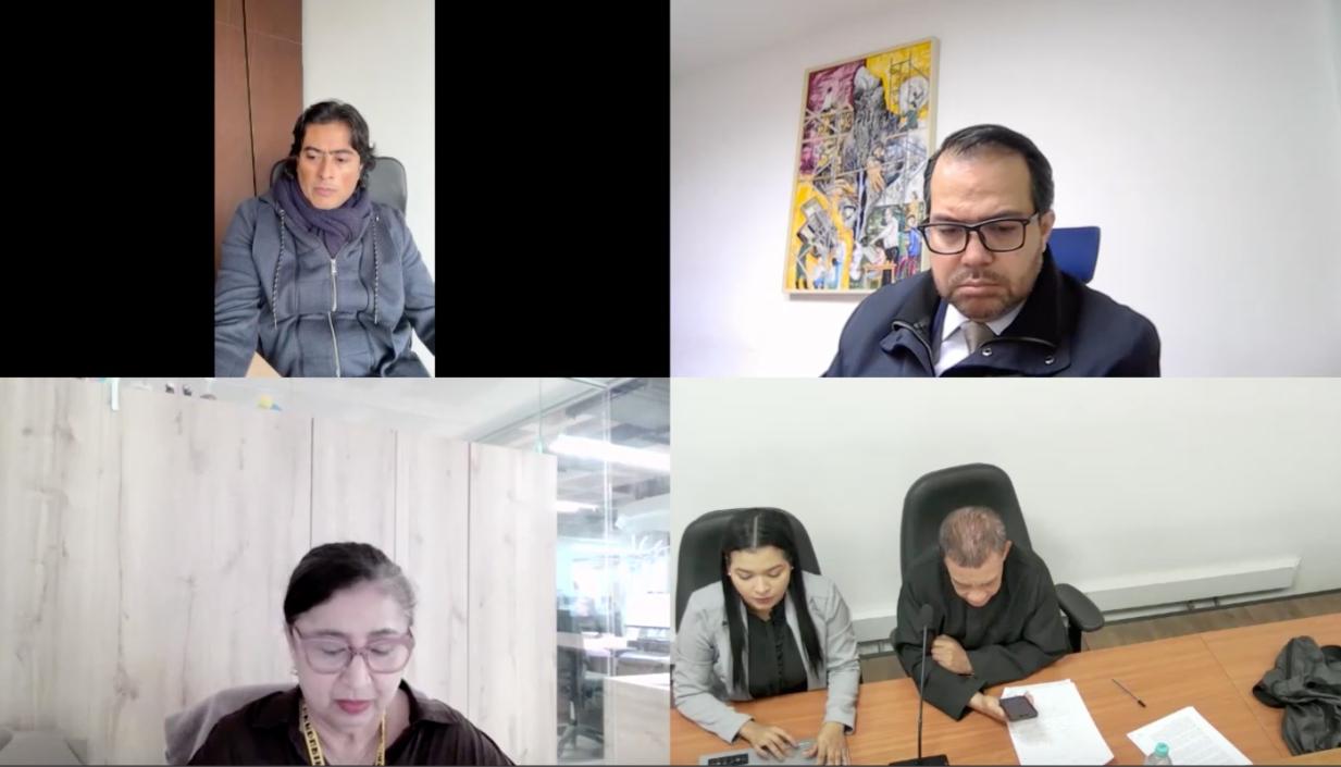 Aspecto de la audiencia preparatoria a juicio contra Nicolás Petro este martes. 