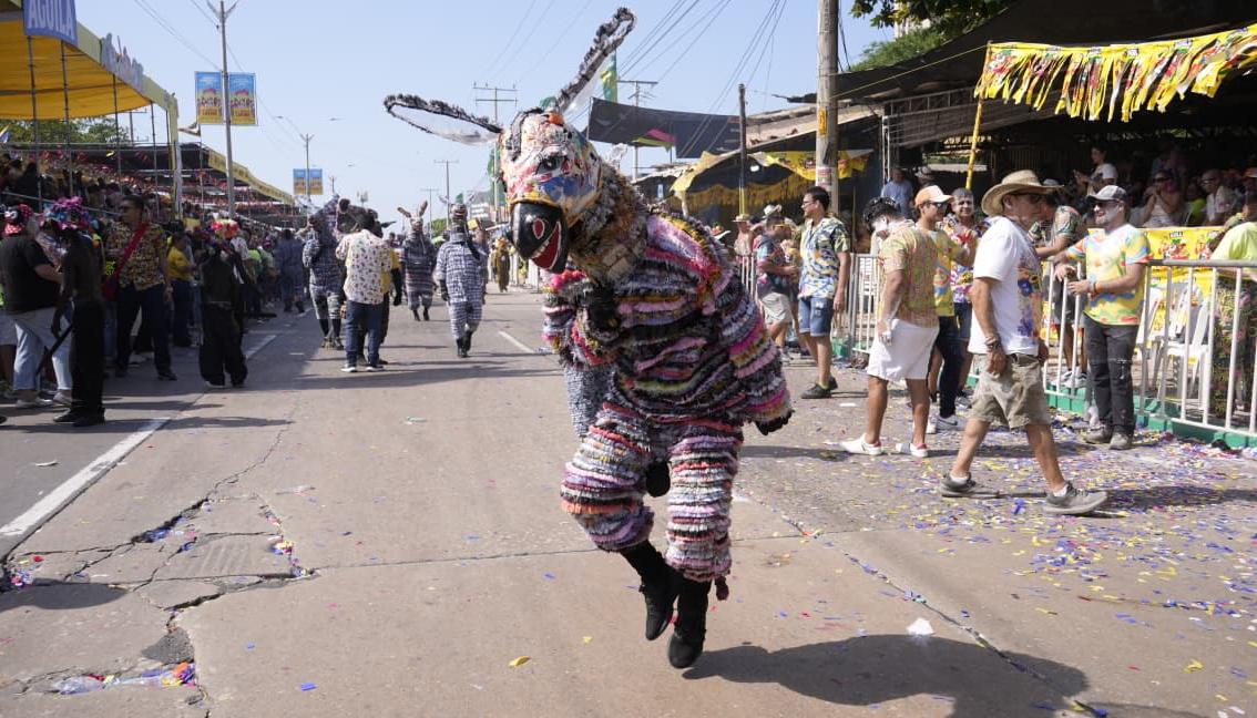 Desde Pital de Megua, el Burro Corcoveón desfilando en la Batalla de Flores