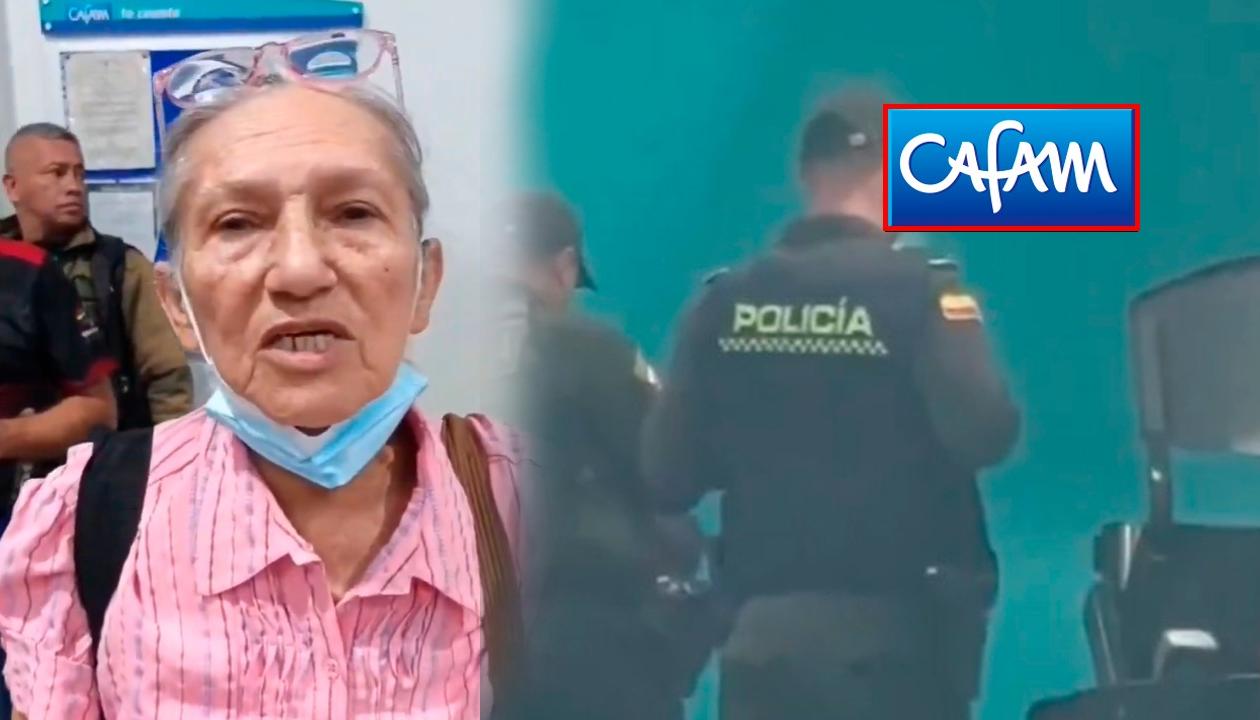 Cecilia Quintero minutos antes de fallecer en el dispensario de Cafam. 