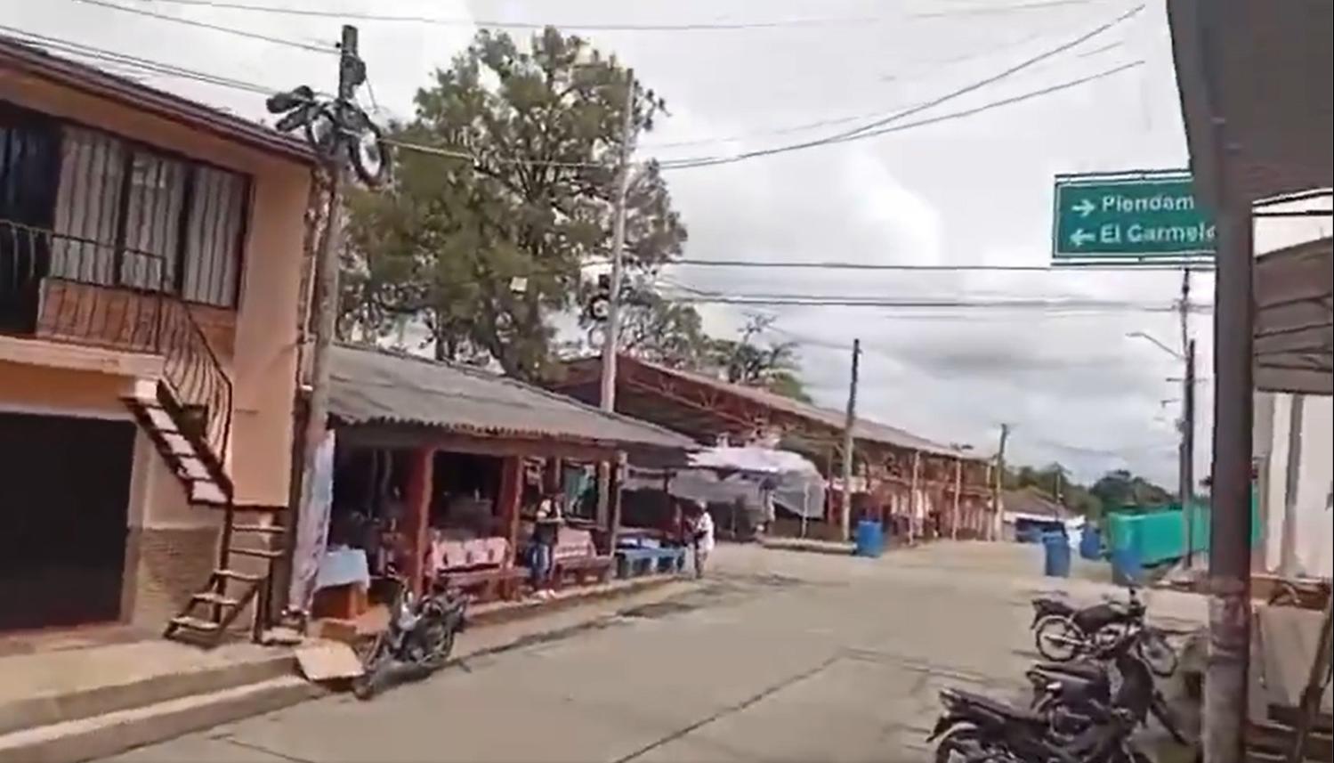 Zona del ataque en Cajibío, Cauca.