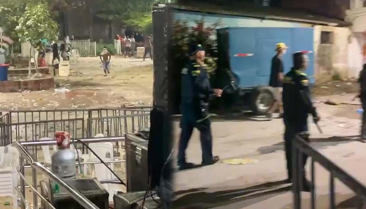 Enfrentamiento en Campo de la Cruz. 