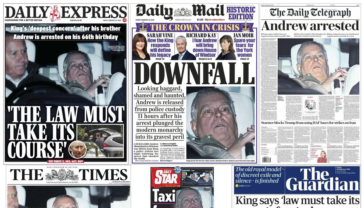 Las portadas de los medios británicos.