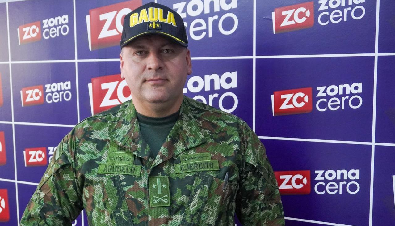Teniente Coronel, Andrés Agudelo, comandante de esta Unidad Militar.