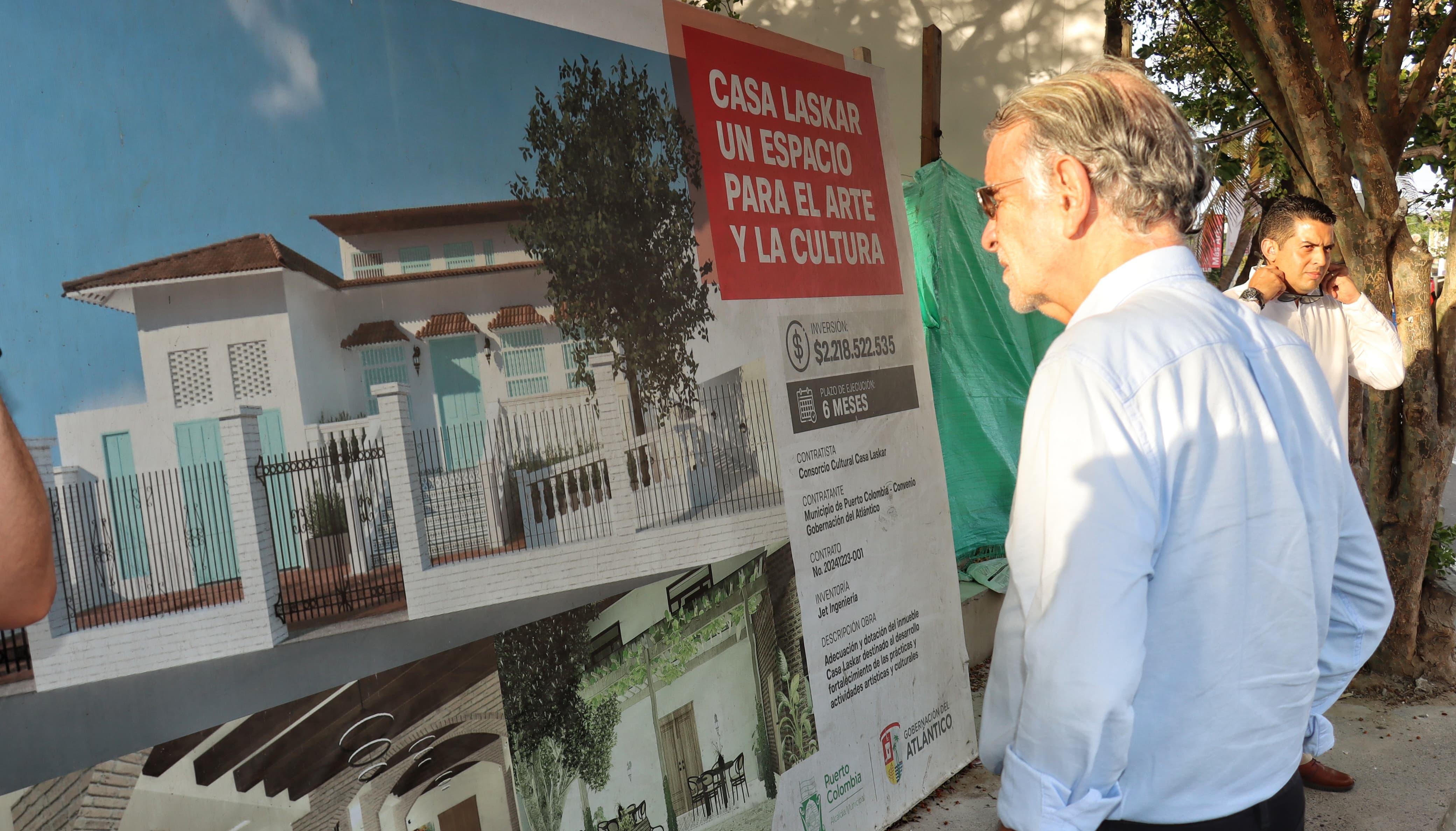 Eduardo Verano en obra de intervención de la Casa Laskar.