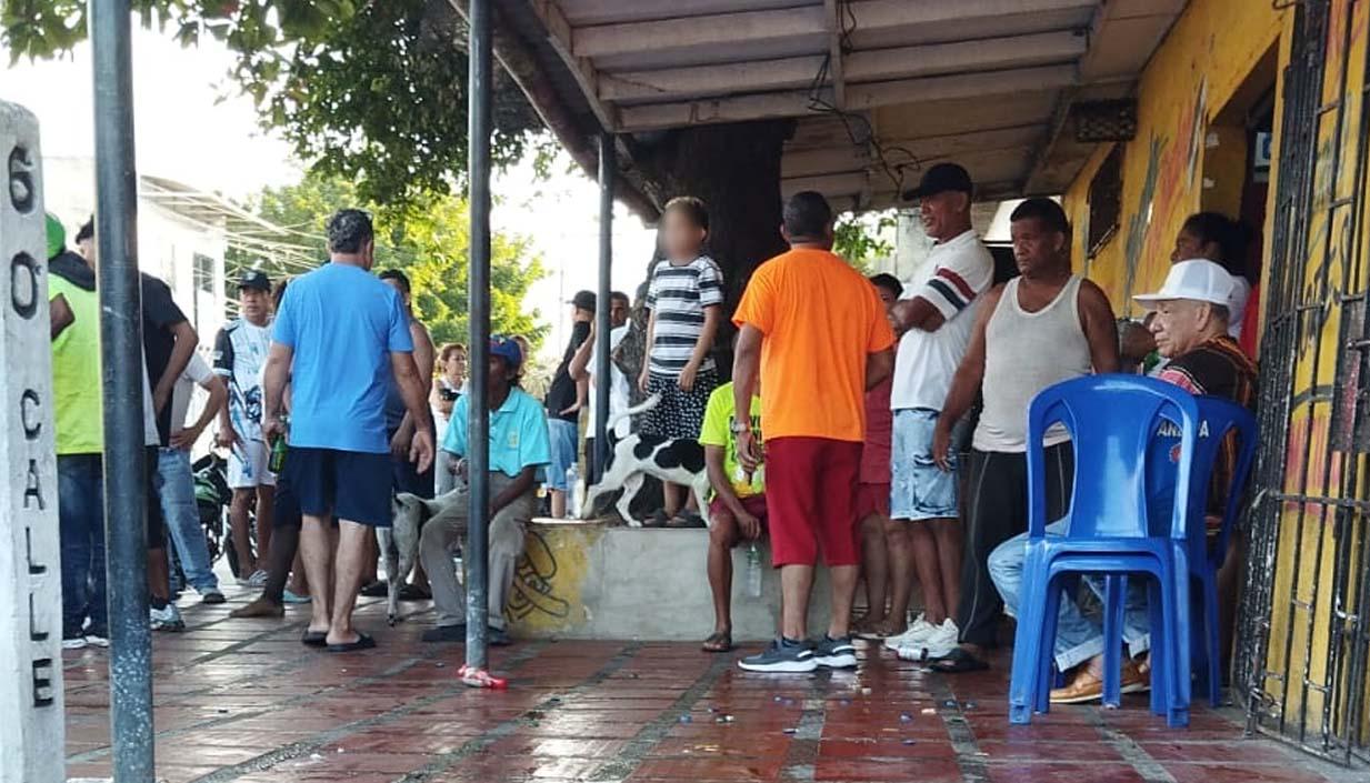 Lugar del homicidio en el barrio La Ceiba