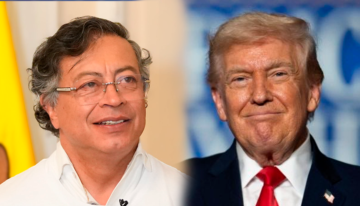 Gustavo Petro y Donald Trump.