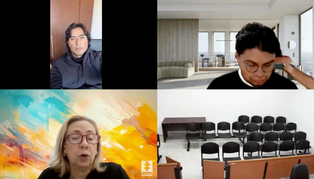 Aspecto de la audiencia preparatoria a juicio de este jueves contra Nicolás Petro. 