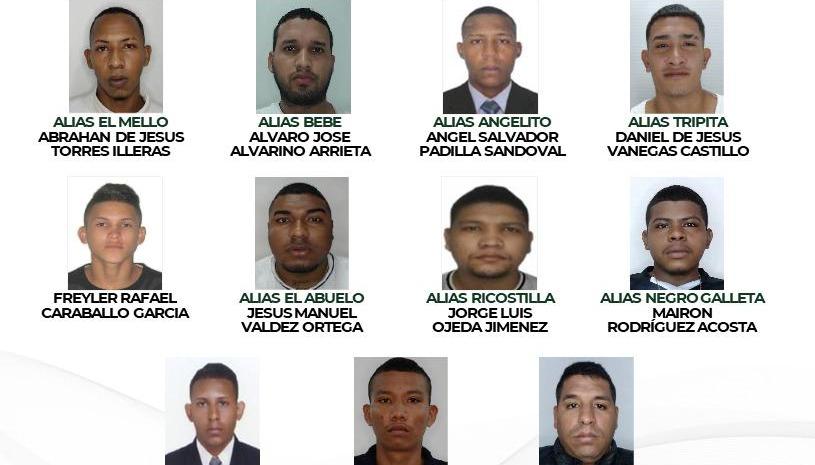 Los once más buscados en Barranquilla