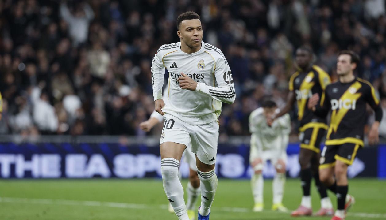 La celebración de Mbappé.