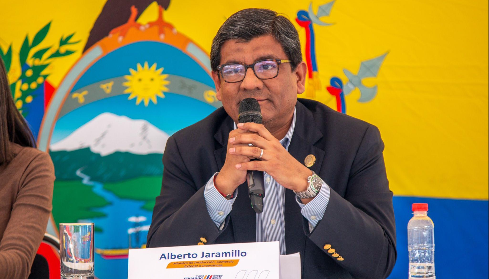El Ministro de Producción, Comercio Exterior e Inversiones de Ecuador, Luis Alberto Jaramillo.