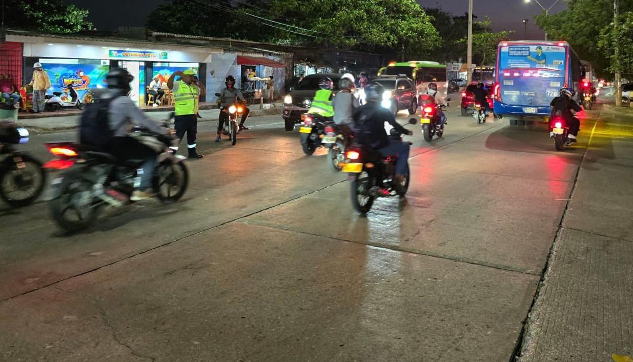 Circulación de motos en Barranquilla. 