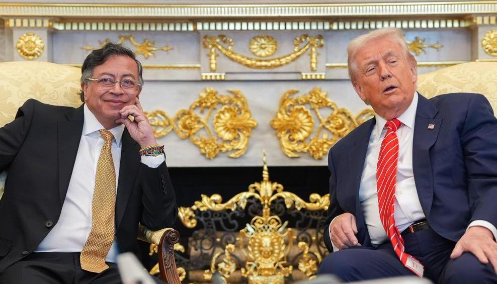 Gustavo Petro y Donald Trump.