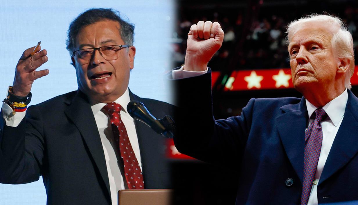Gustavo Petro y Donald Trump.