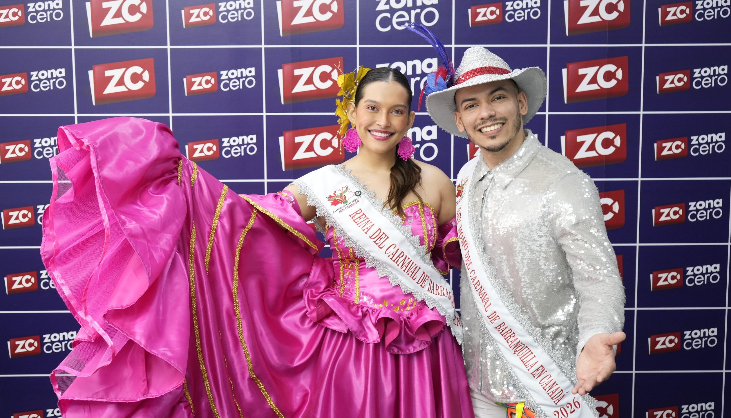 Juliana y Kevin, Reyes del Carnaval de Barranquilla en Canadá.