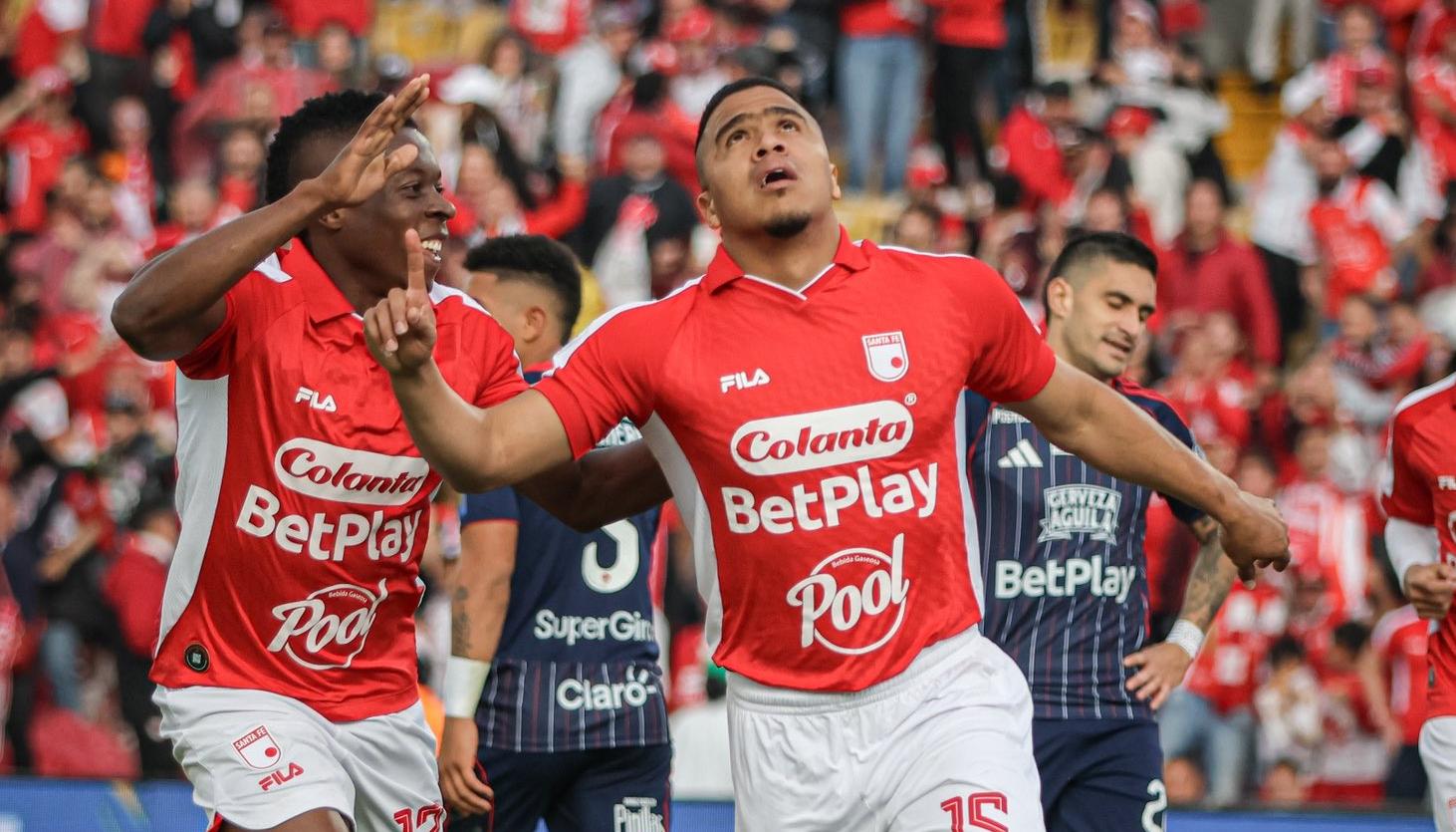 Iván Scarpetta hizo el segundo gol de Santa Fe. 