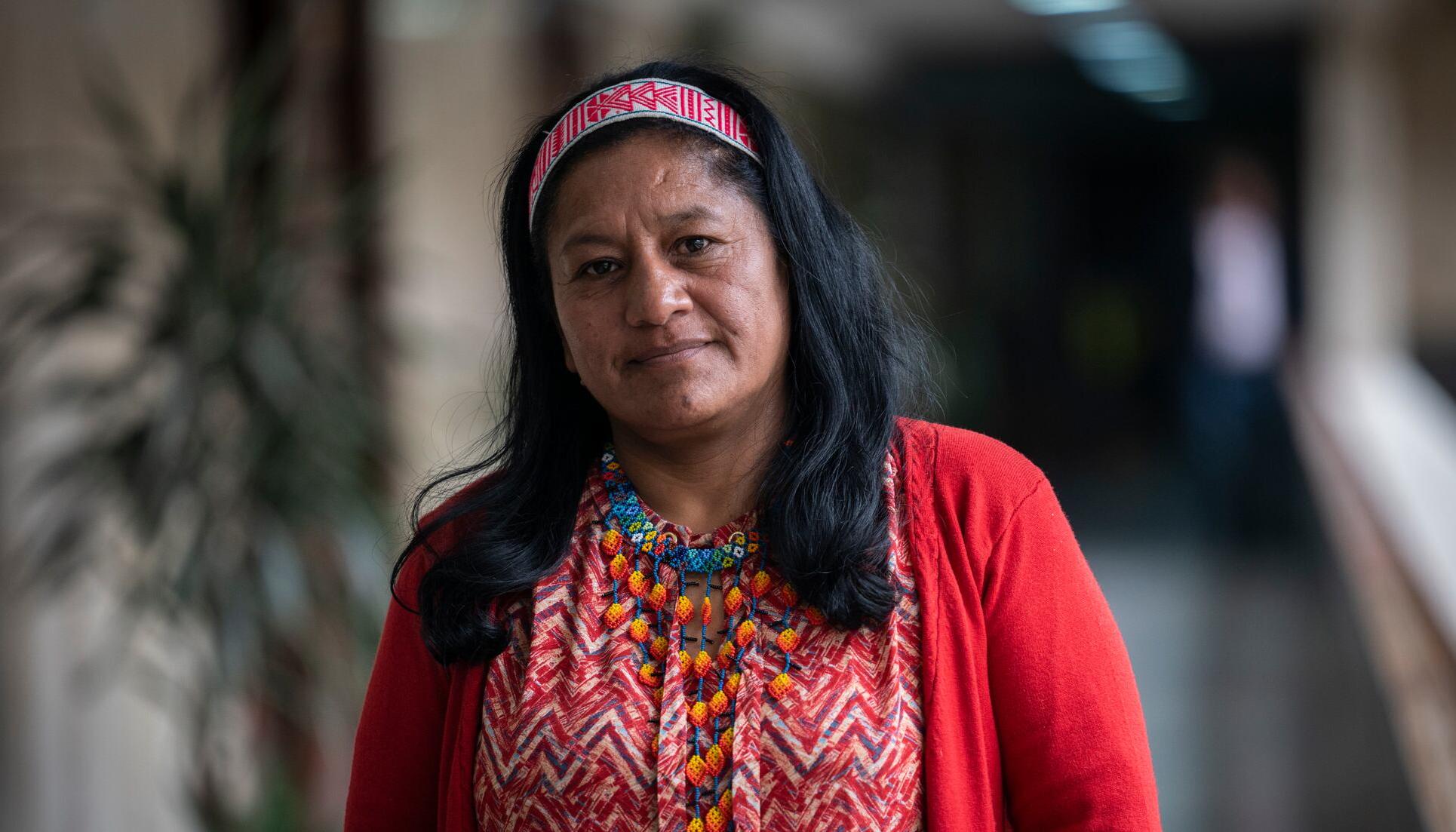 La senadora indígena Aída Quilcué.