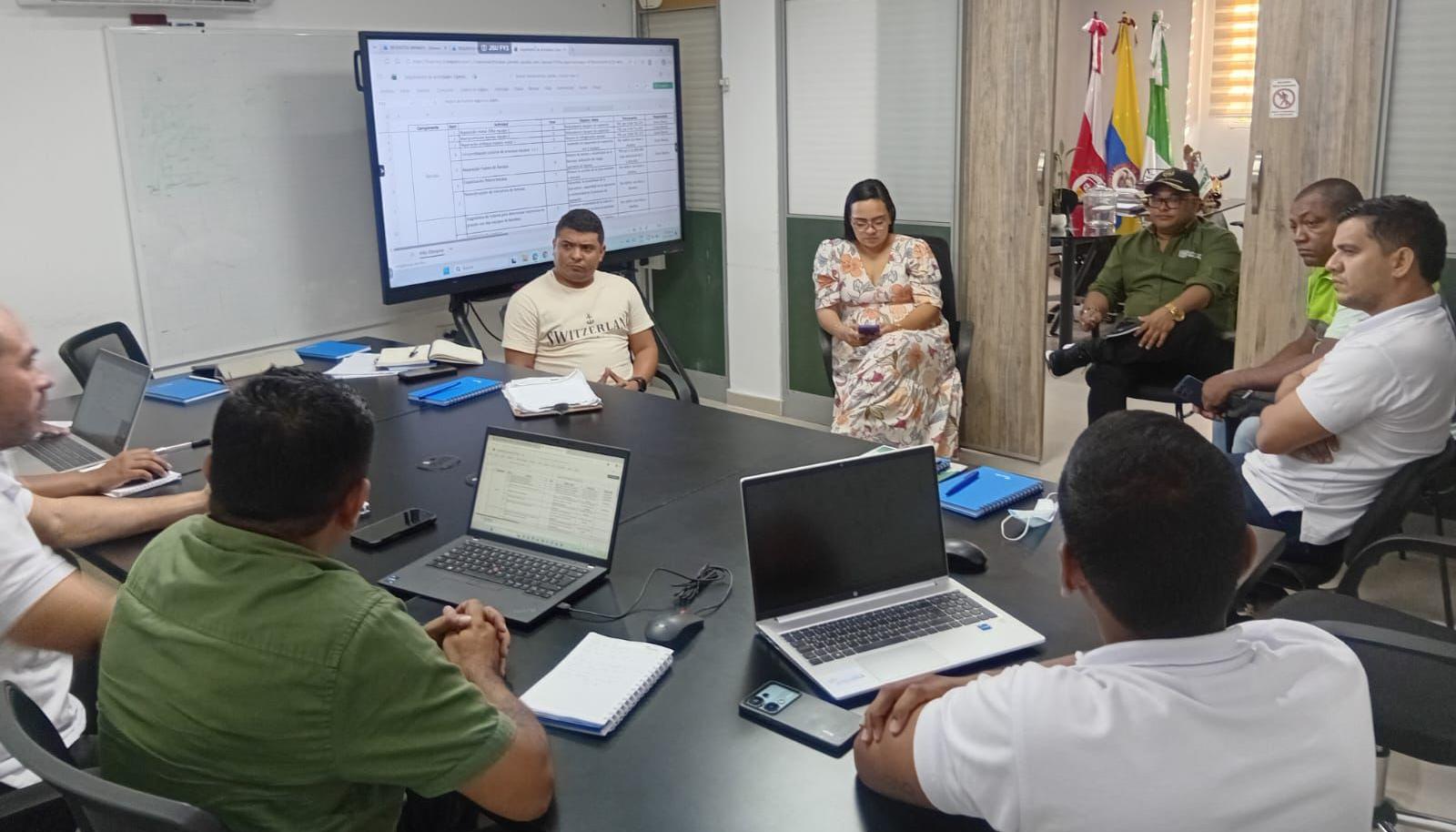 Reunión de directivos de Aqualia y la Alcaldía de Galapa. 