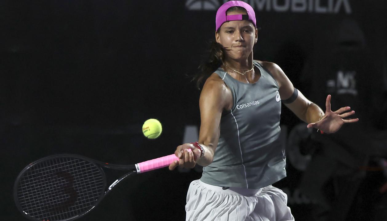 Emiliana Arango durante su partido contra la rusa Anastasia Potapova.