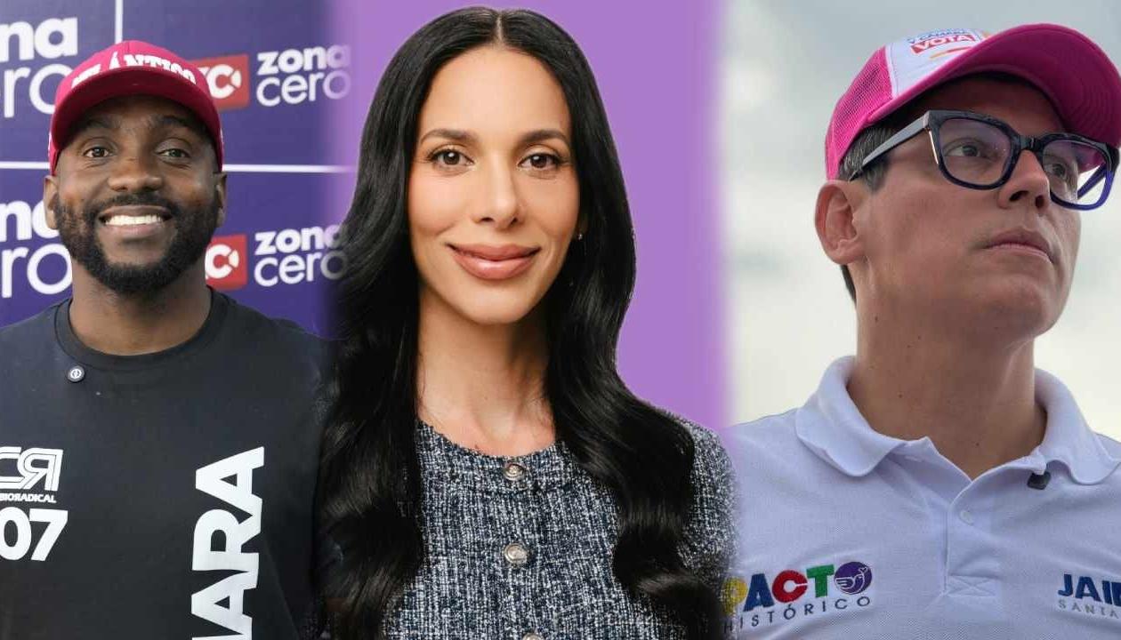 Estefanel Gutiérrez, Fairuz Ospino y Jaime Santamaría.