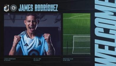 El anuncio del fichaje de James Rodríguez por el Minnesota United.