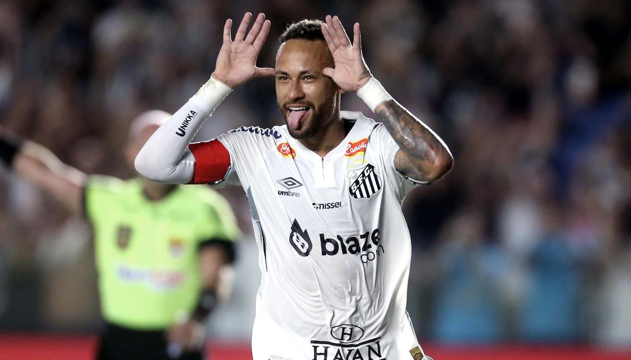 Neymar, delantero brasileño del Santos.