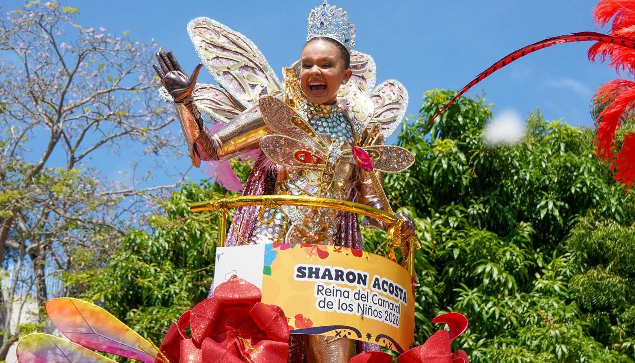 Sharon Acosta, reina del Carnaval de los Niños 2026. 