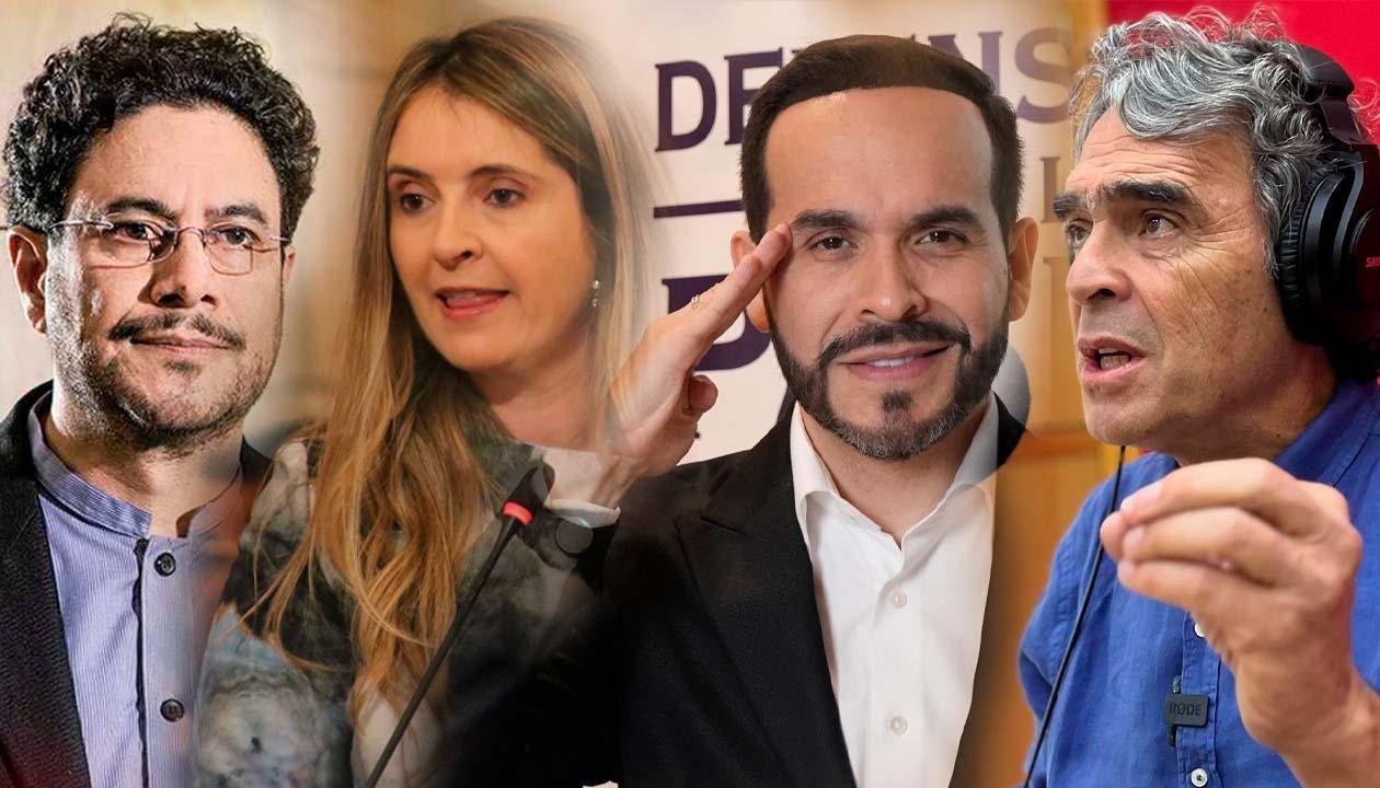 Iván Cepeda, Paloma Valencia, Abelardo de la Espriella y Sergio Fajardo.