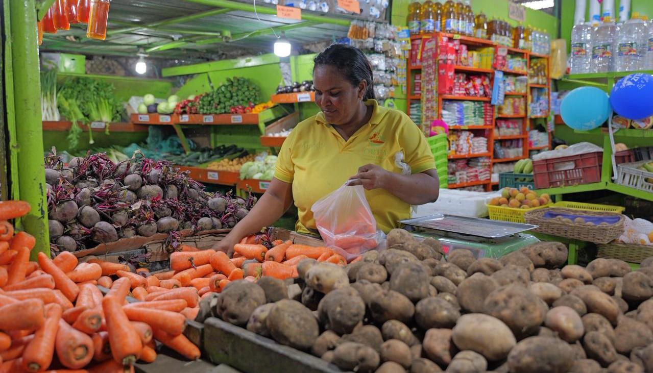 Compradora en Granabastos. 