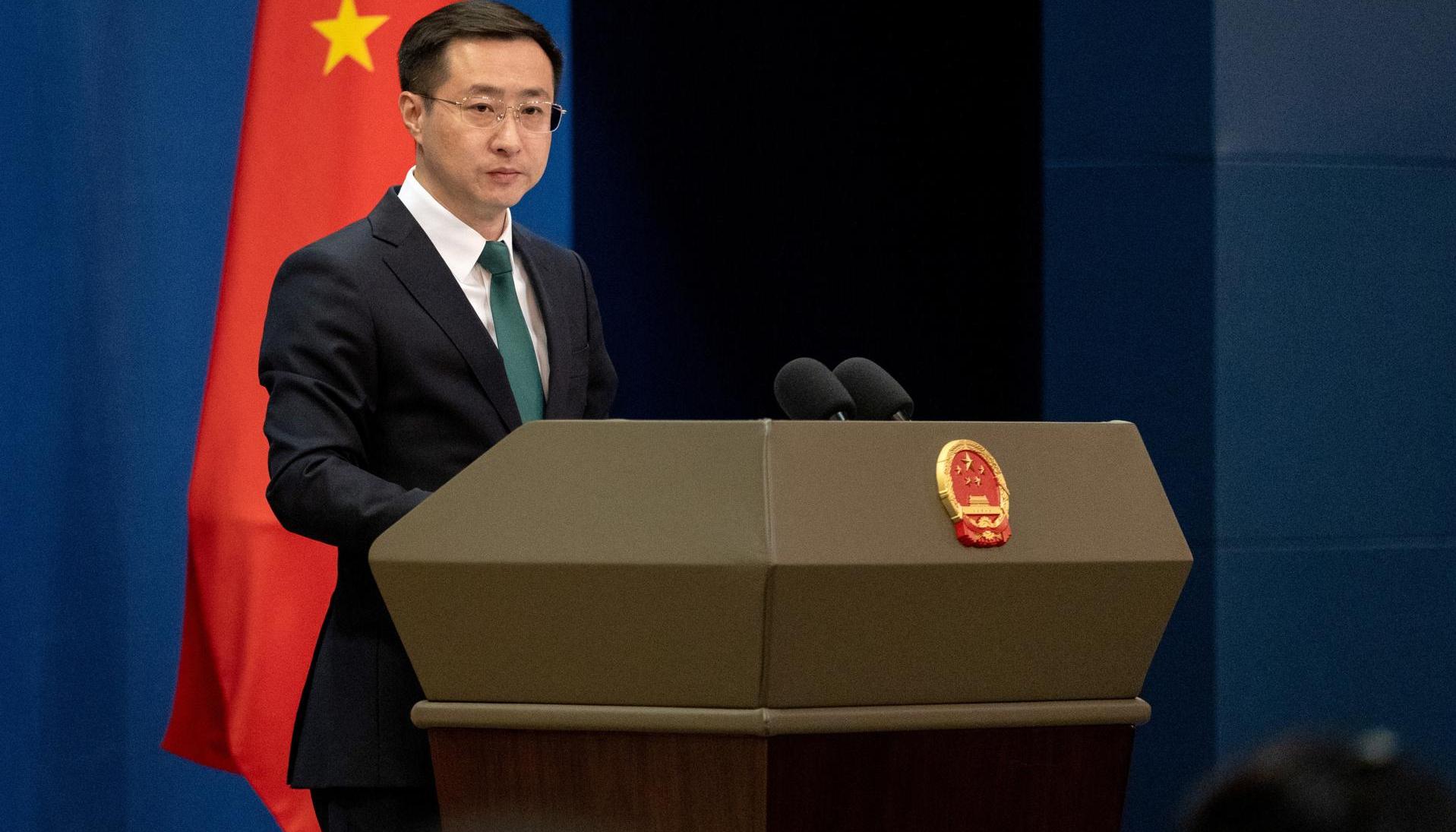 El portavoz del Ministerio de Asuntos Exteriores de China, Lin Jian.