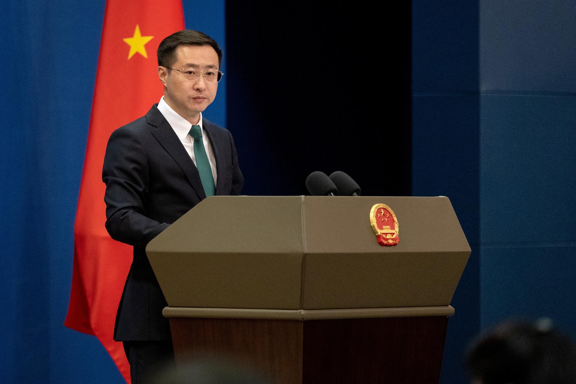 El portavoz del Ministerio de Asuntos Exteriores de China, Lin Jian.