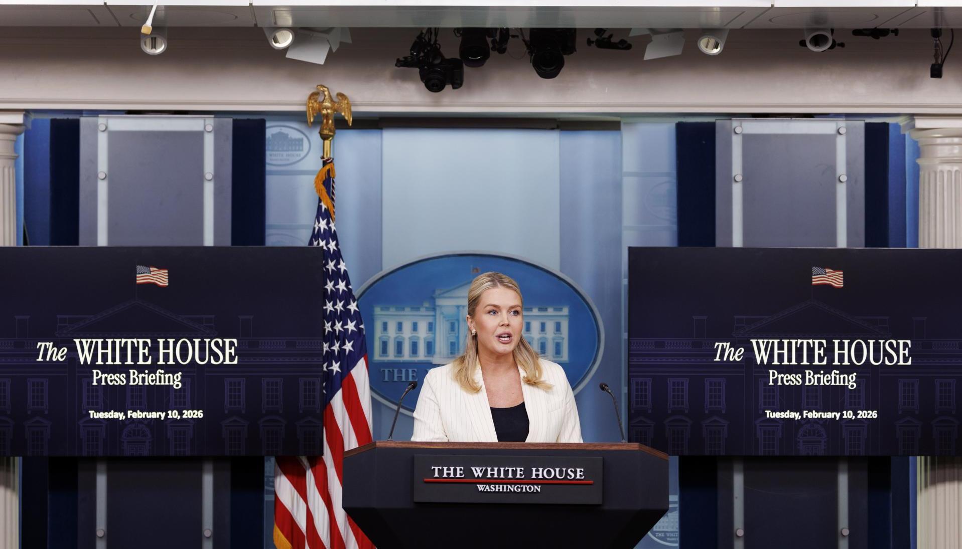 Portavoz de la Casa Blanca, Karoline Leavitt.