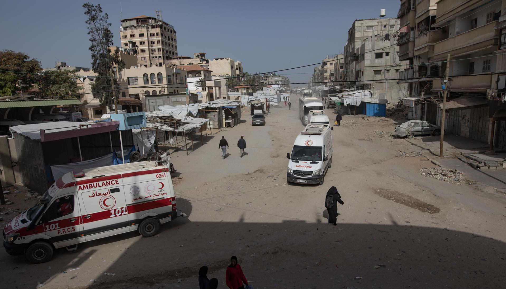 Paso fronterizo de Rafah, Gaza.