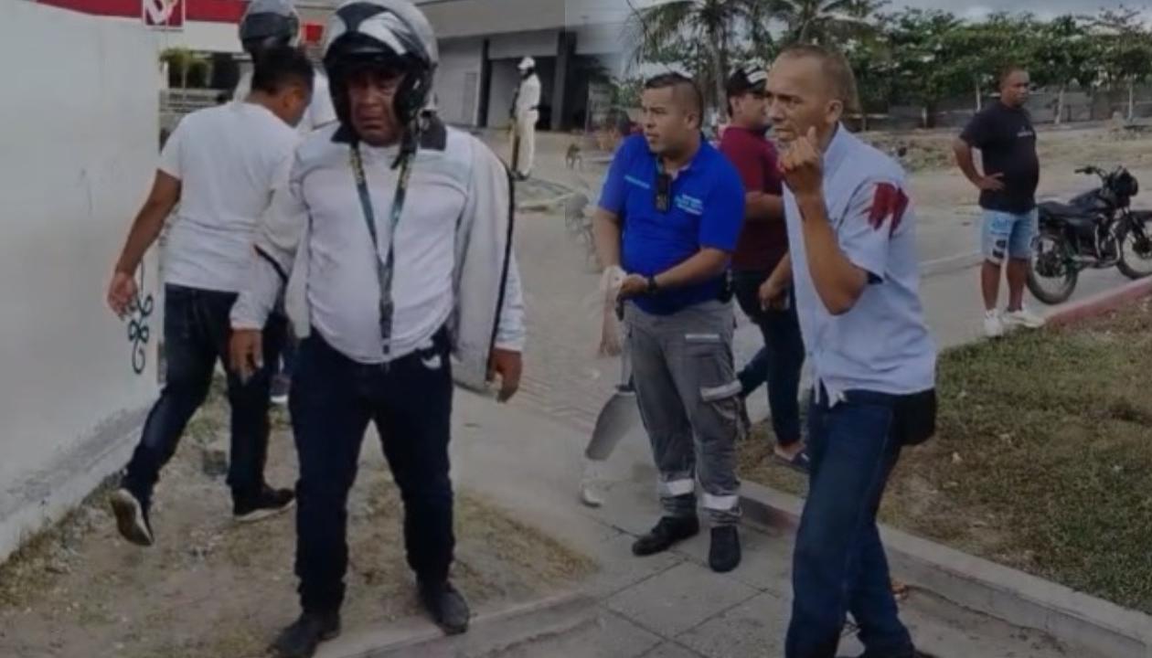 Agresor y conductor herido. 