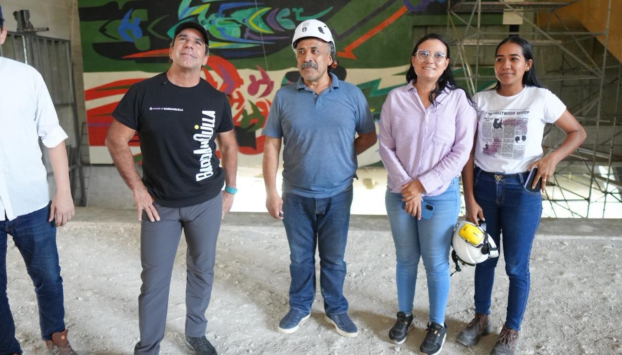 Alcalde Alejandro Char en inspección a la obra.