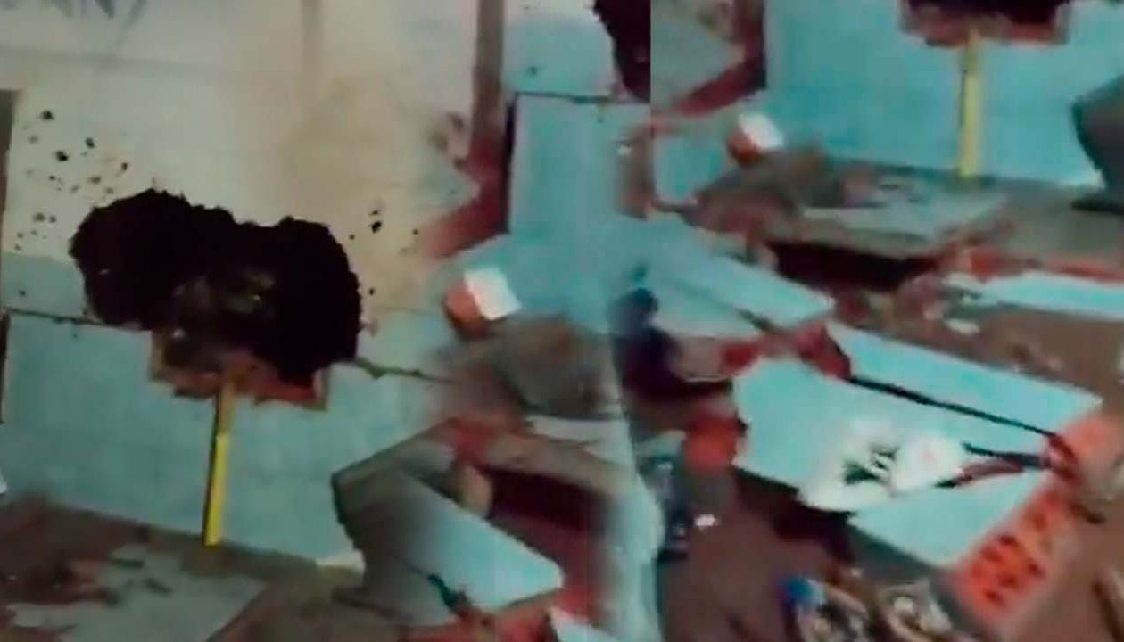 Lugar del atentado en Arenal