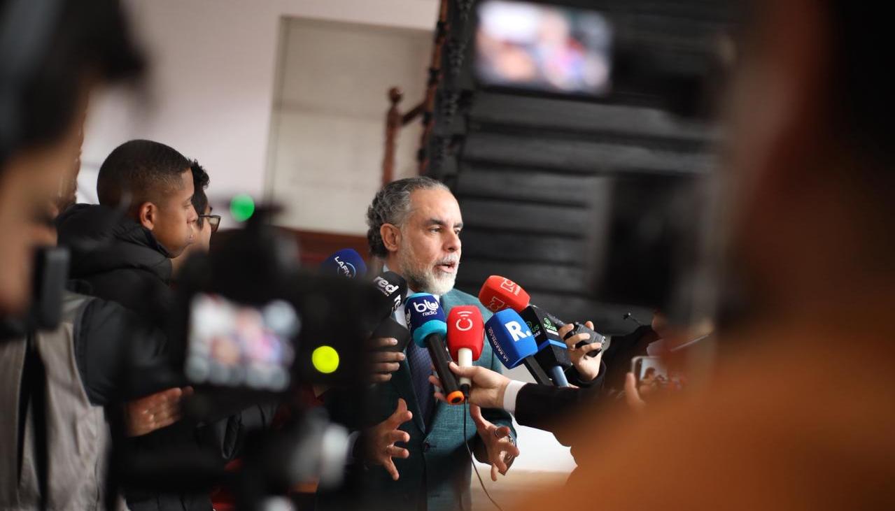 Armando Benedetti, en rueda de presa esta tarde